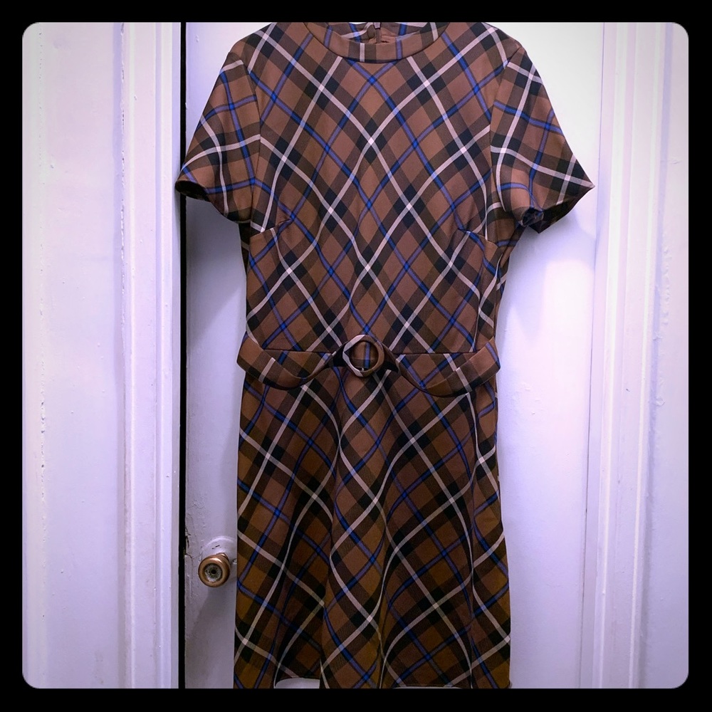 Women’s Dress Brown Checkered - Primark Sz 14